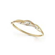 Dune Diamond Bangle Bracelet in 18K Yellow Sunrise Gold