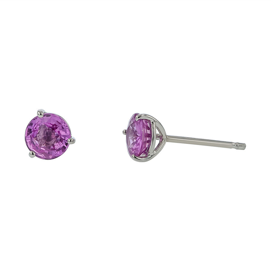 1.82ct Pink Sapphire Stud Earrings in Platinum