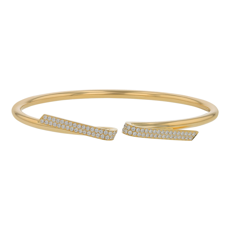 Inside Out 0.49-0.59ct Diamond Flexi Bangle in 18K Yellow Gold