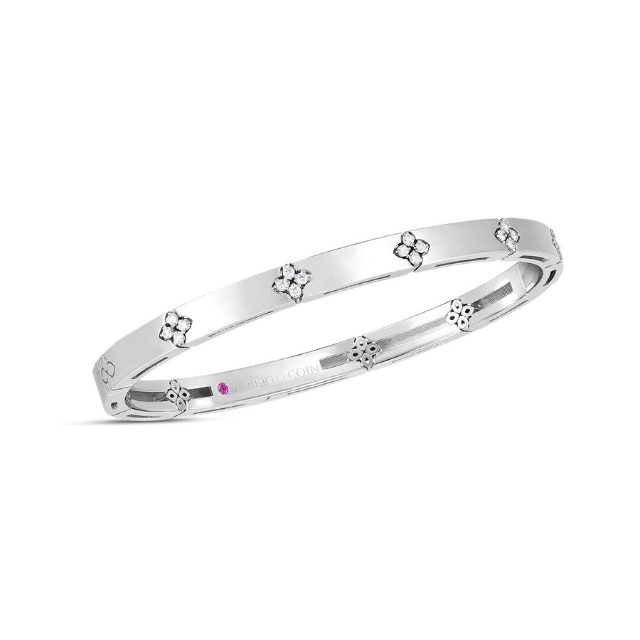Verona 0.15ct Diamond Bangle Bracelet in 18K White Gold