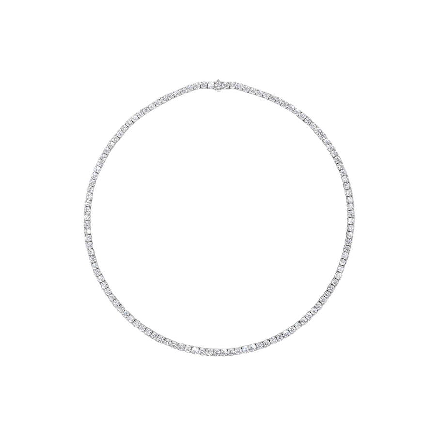 Hearts on Fire Signature 19.71-20.64ct Diamond Uniform Line Necklace in 18K White Gold, 16"