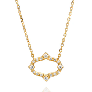 Secret Garden 0.20ct Diamond Necklace in 18K Yellow Gold, 16"