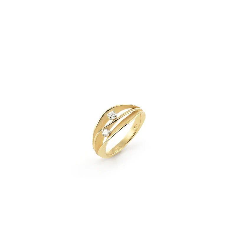 Dune 0.14ct Diamond Ring in 18K Sunrise Yellow Gold, size 6.5
