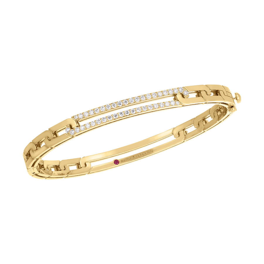 Navarra 0.54ct 48x58mm Bangle Bracelet in 18K Yellow Gold