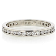 Platinum Channel-Set Diamond Wedding Band