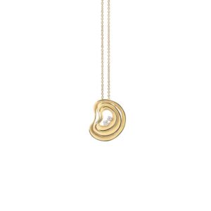 Dune Atolli 0.07ct Diamond Pendant in 18K Yellow Sunrise Gold, 16.5-17.5" chain