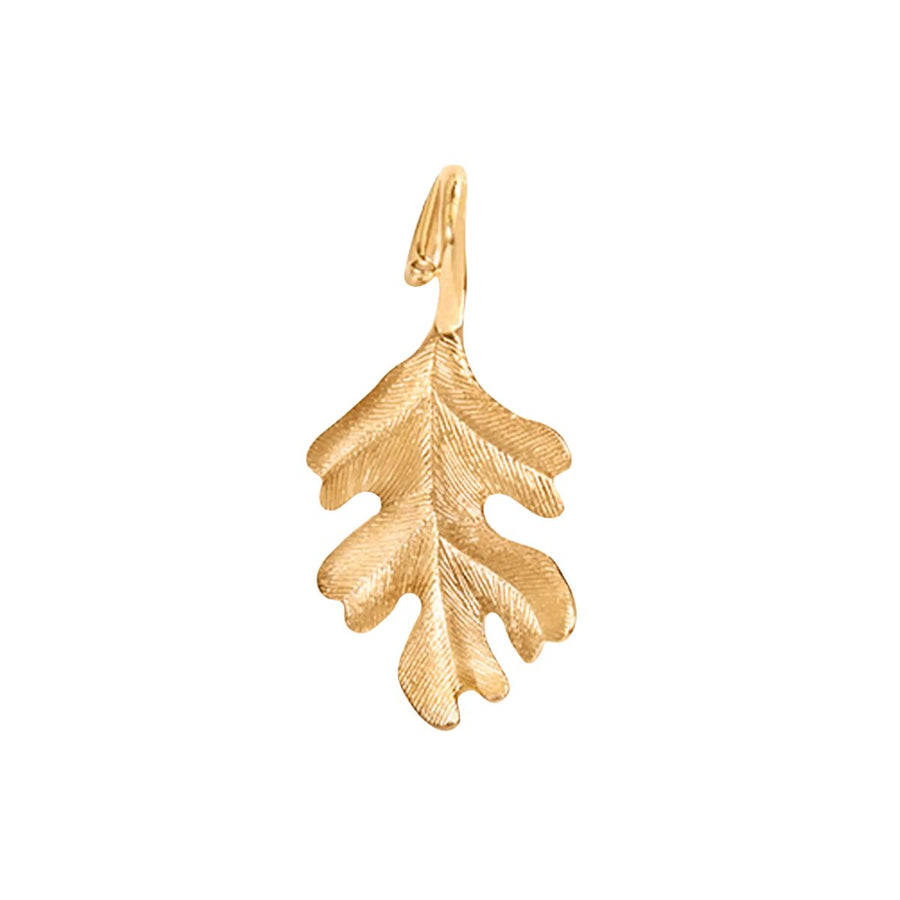 Forest Oak Leaf Pendant in 18K Yellow Gold