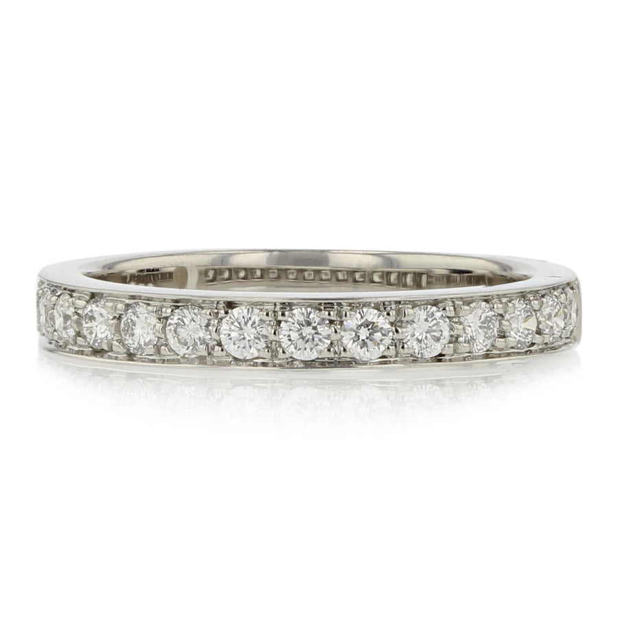 0.40ct Diamond Partway Ring in Platinum, Size 6.5