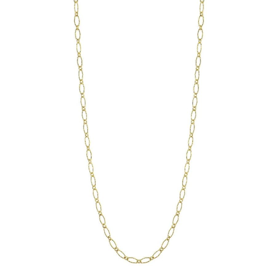 Oval Link Chain Necklace in 18K Yellow Gold, 18"