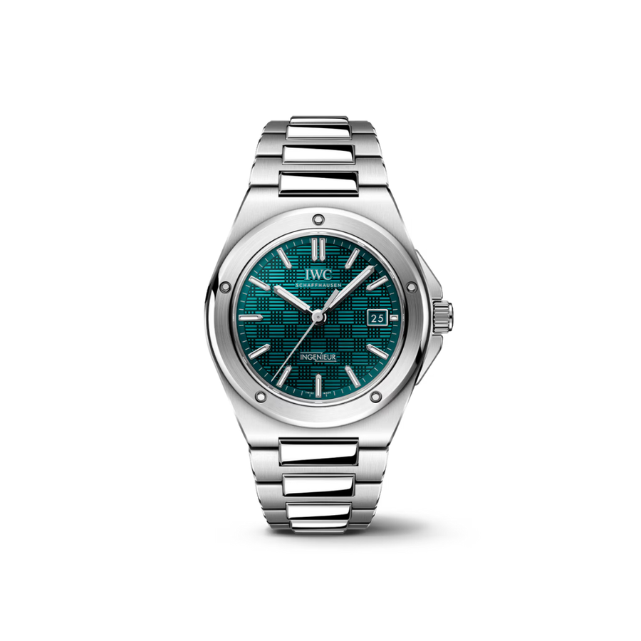 40mm Ingenieur Automatic Watch with Green Dial in Stainless Steel, Bracelet