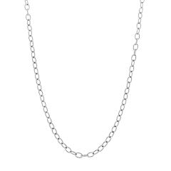 Small Twisted Oval Chain in 14K White Gold, 18"
