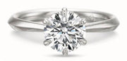 Classic 1.50ct Diamond 6 Prong Solitaire Ring in 18K White Gold and Platinum