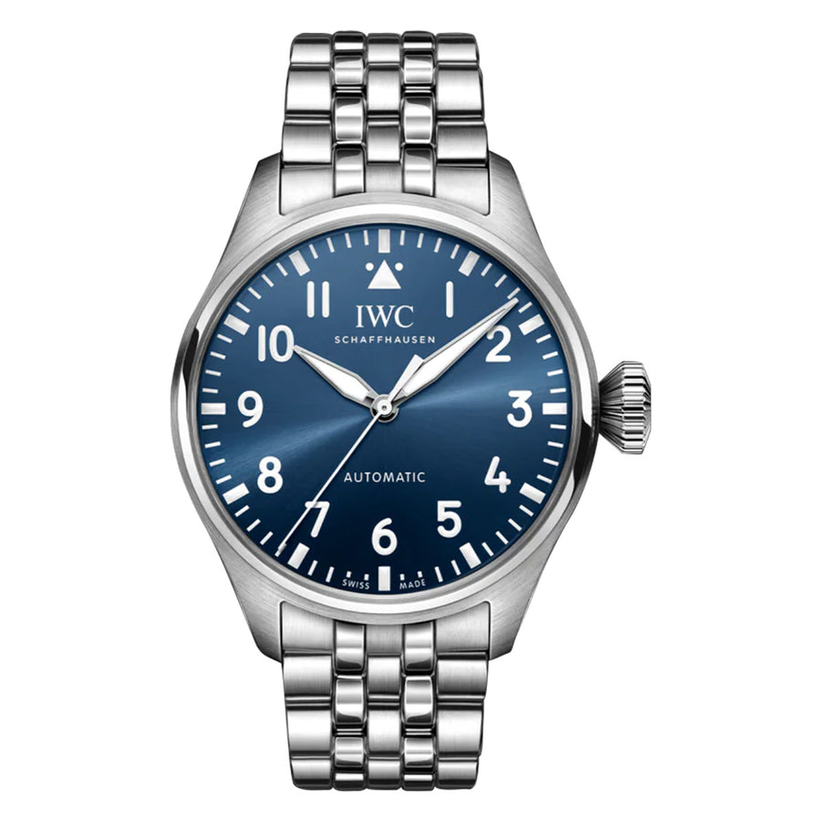 43mm Big Pilot's Watch with Blue Dial in Stainless Steel, Bracelet