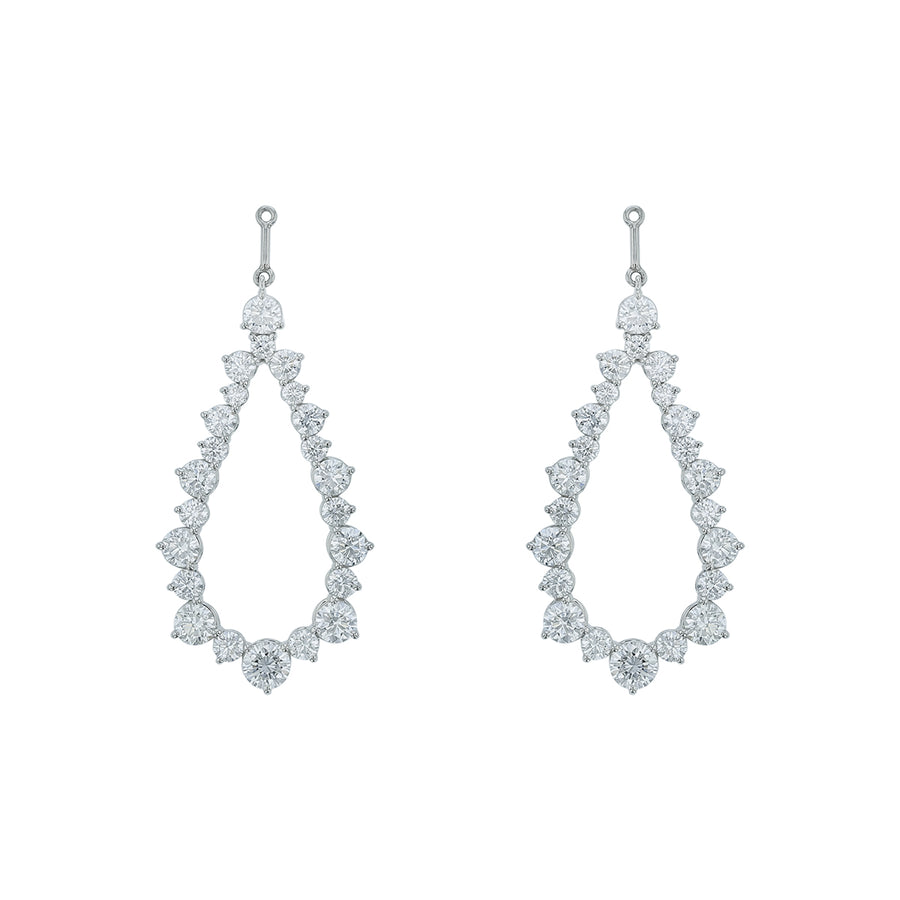 6.12ct Diamond Detachable Drop Earring Jacket in Platinum