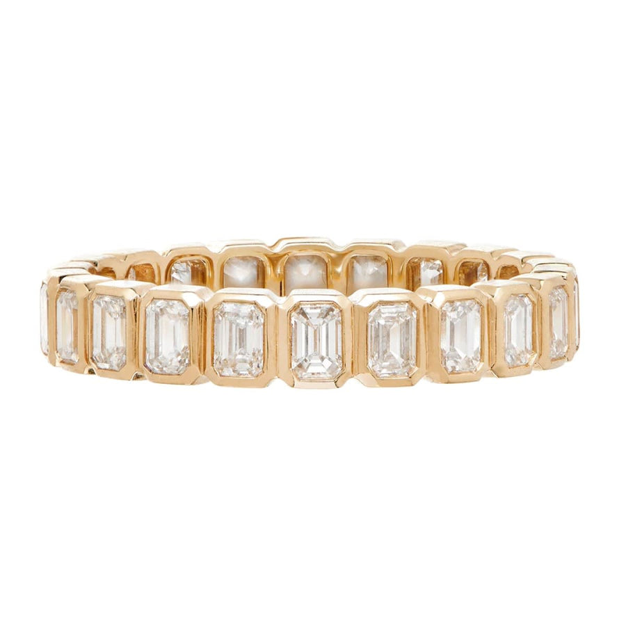 Nea 1.63ct Emerald Cut Diamond Eternity Band in 18K Yellow Gold, Size 7