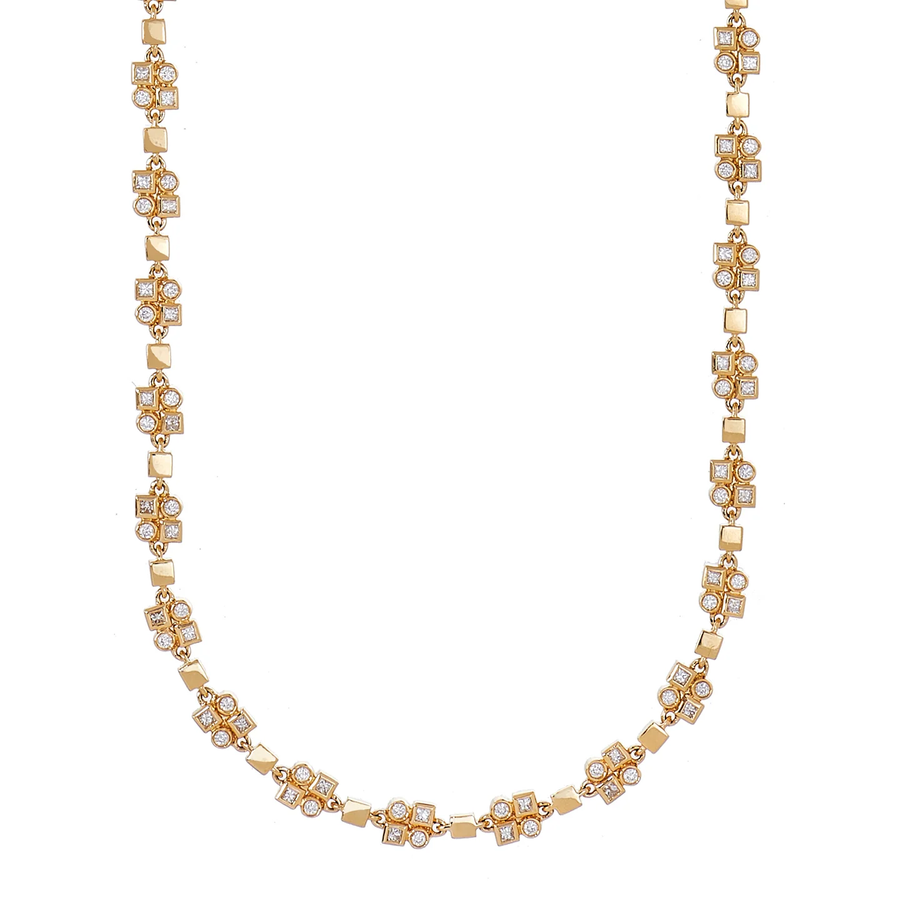 Kate 1.77ct Diamond Necklace in 18K Yellow Gold, 17.5"