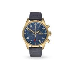 41mm Pilot's Chronograph Watch with Blue Dial in Bronze, Strap