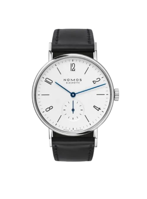35mm Tangente Watch with White Dial in Stainless Steel, Strap
