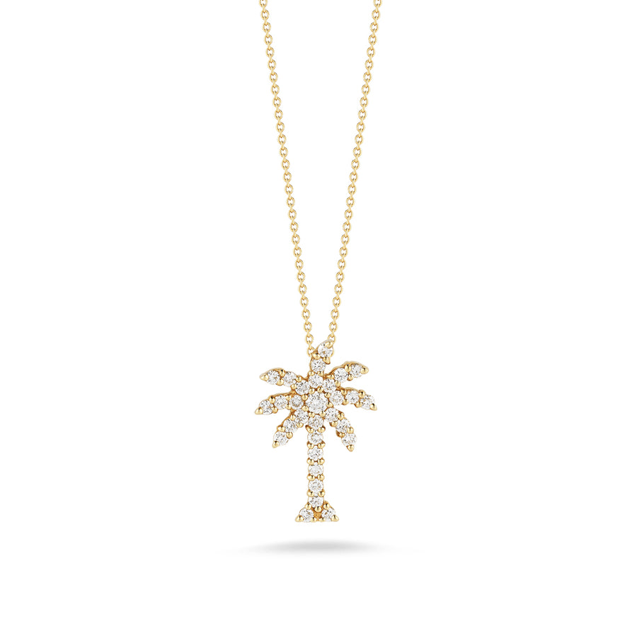 Large Palm Tree Pendant with Diamonds