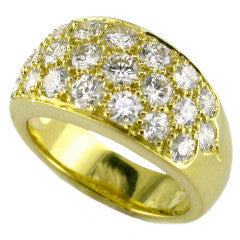 0.99ct Full Cut Diamond Ring in 18K Yellow Gold, size 6.5