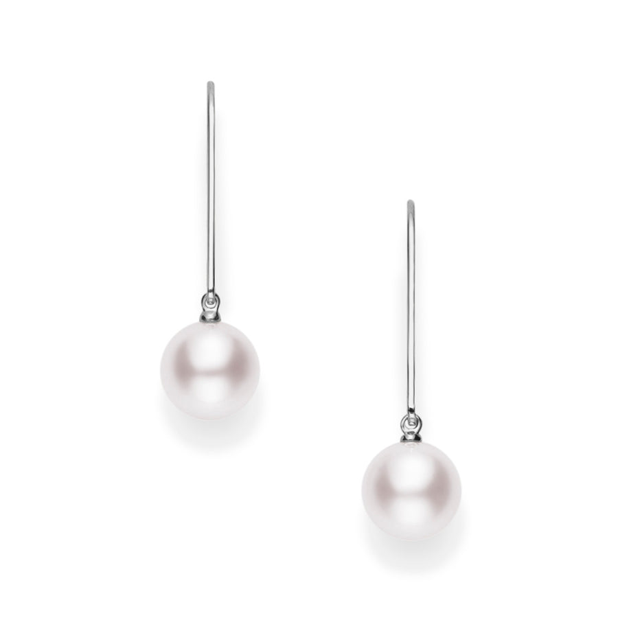 7mm A+ Akoya Pearl Earrings in 18K White Gold with Leverbacks