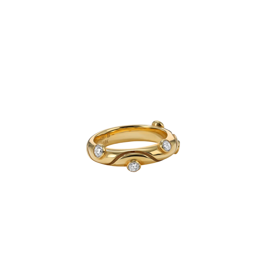 Riva Crest 0.58ct Diamond Band in 18K Yellow Gold, size 6