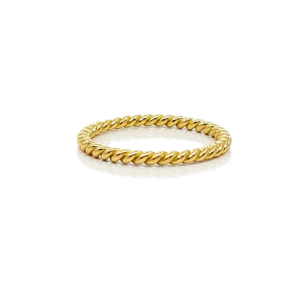 Rope Band in 18K Yellow Gold, Size 6