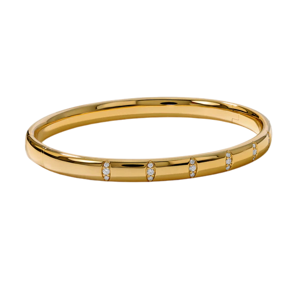 Guardian 0.16ct Diamond Bangle Bracelet in 18K Yellow Gold