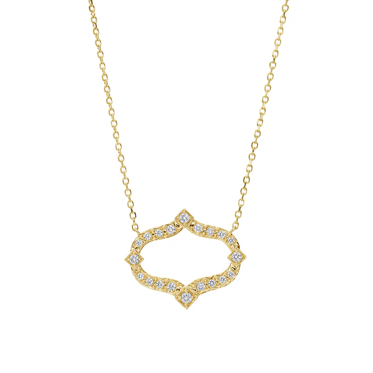 Secret Garden 0.47ct Diamond Necklace in 18K Yellow Gold, 16"