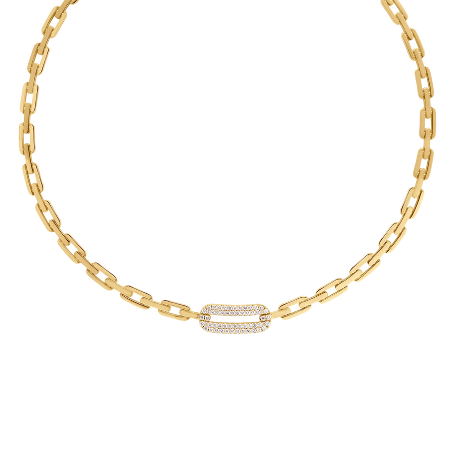 Navarra 0.94ct Diamond Necklace in 18K Yellow Gold, 16"