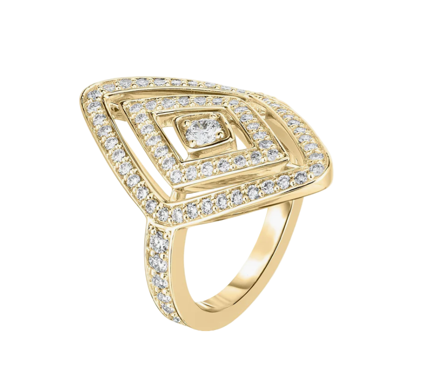 Diamante 0.85ct Diamond Ring in 18K Yellow Gold, size 6.5