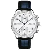 41mm Portugieser Chronograph Watch with Silver Dial in Stainless Steel, Strap