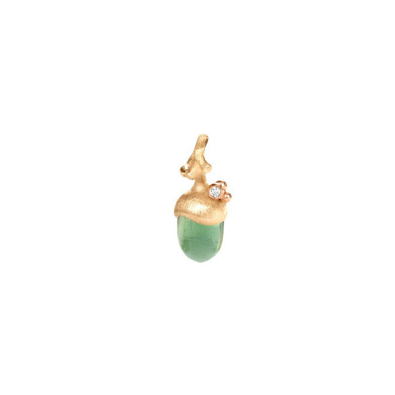 Forest 0.01ct Diamond Acorn Pendant in 18K Yellow and Rose Gold, without chain