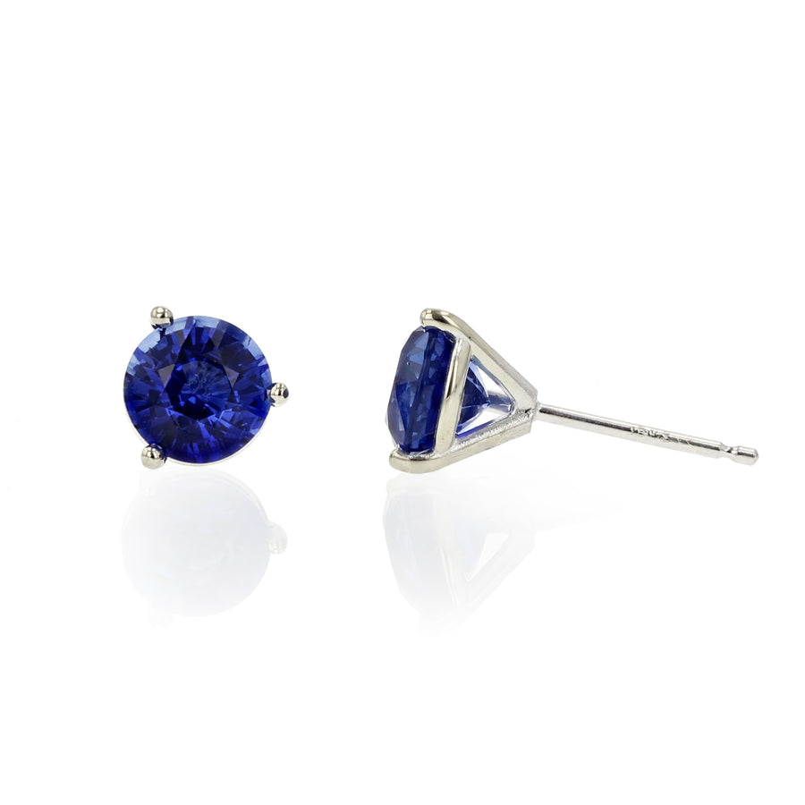 18KW 6.2MM SAPH=2.25-2.50 CTS HEATED 3-PRONG 9.4MM ROUND FIRE&ICE MOUNTING, PP STUD EARRINGS