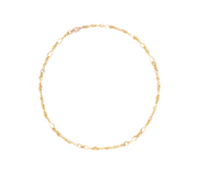 Love Chain Link Necklace in 18K Yellow and Rose Gold, 17"