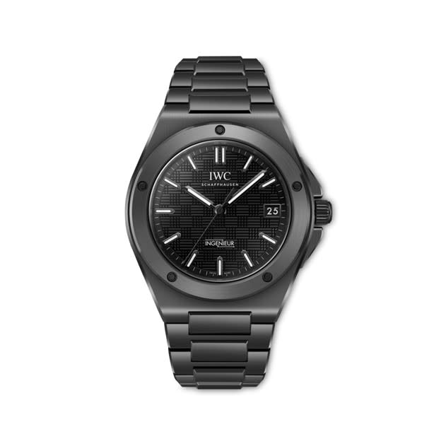 42mm Ingenieur Automatic Watch with Black Dial in Black Ceramic, Bracelet