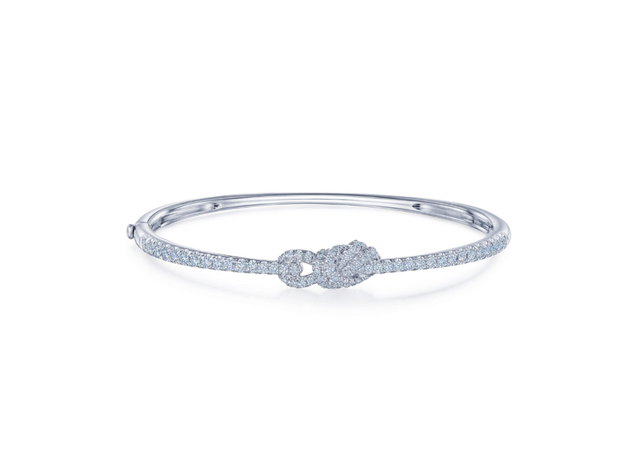 Entwine 1.14ct Diamond Knot Bangle Bracelet in Platinum