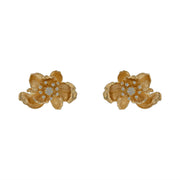 Wild Rose 0.14ct Flower Stud Earrings in 18K Yellow Gold