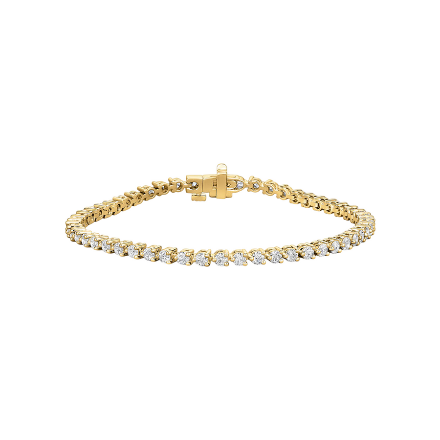 Temptation 10.40-10.80ct Diamond Tennis Bracelet in 18K Yellow Gold, 7"