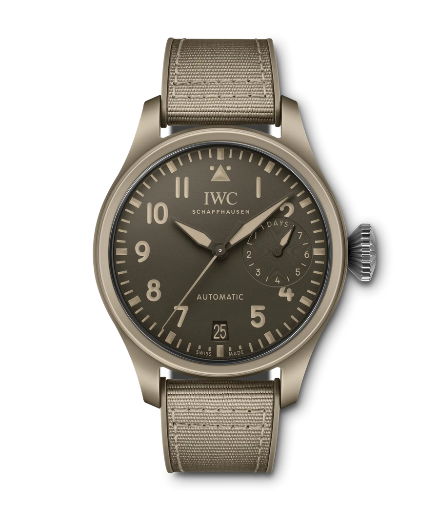 46mm Big Pilot's TOP GUN Edition Watch Mojave Desert Watch with Brown Dial in Ceramic, Strap