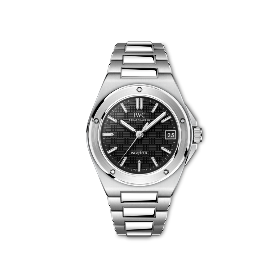 35mm Ingenieur Automatic Watch with Black Dial in Stainless Steel, Bracelet
