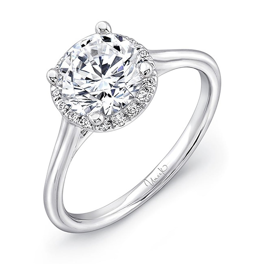 Uneek Classic Round Diamond Halo Engagement Ring