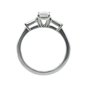 14K White Gold 3-Stone Diamond Engagement Ring
