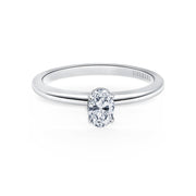 14K Oval Solitaire Diamond Engagement Ring Setting