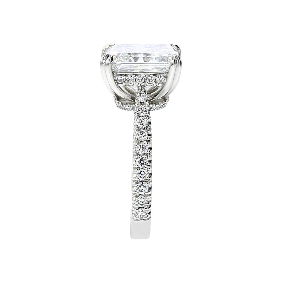 Platinum Radiant-Cut Diamond Engagement Ring
