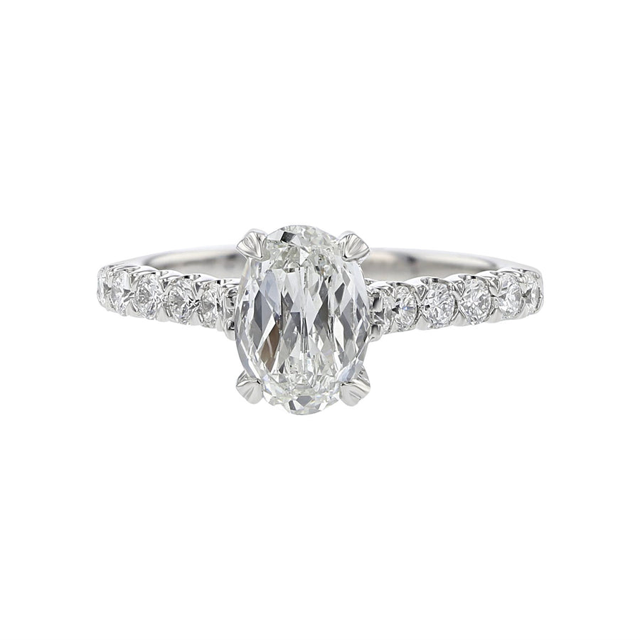 Oval Crisscut L'Amour Diamond Engagement Ring