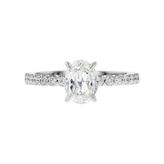 Oval Crisscut L'Amour Diamond Engagement Ring