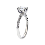 L'Amour Crisscut Oval Diamond Engagement Ring