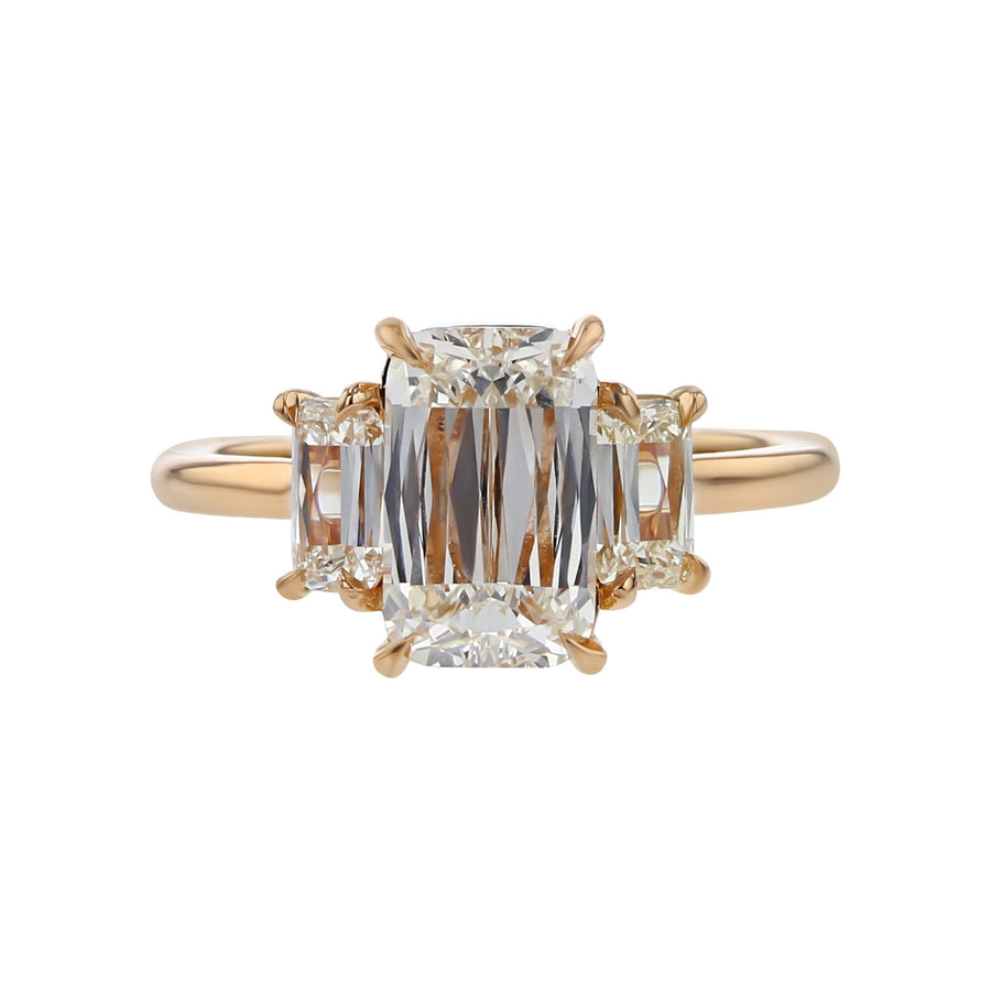 Three Stone Ashoka Diamond Engagement Ring