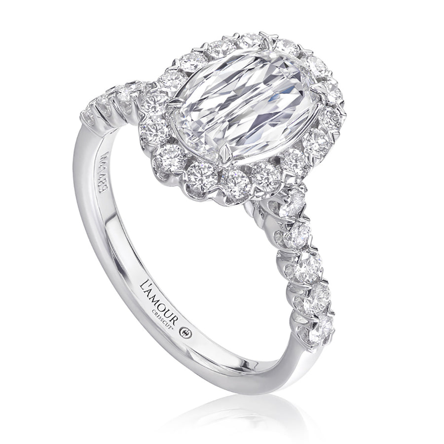 Classic Design Oval Diamond Engagement Ring